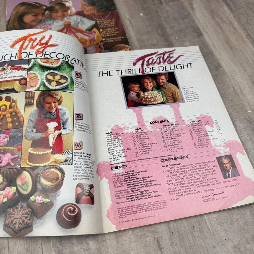 Wilton Yearbook 1983: Cake Decorating- You Can Do! 1984  Lot of 3 Books